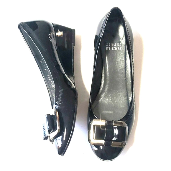Stuart Weitzman Shoes - Stuart Weitzman Patent Leather Gloss Wedge Sz 6